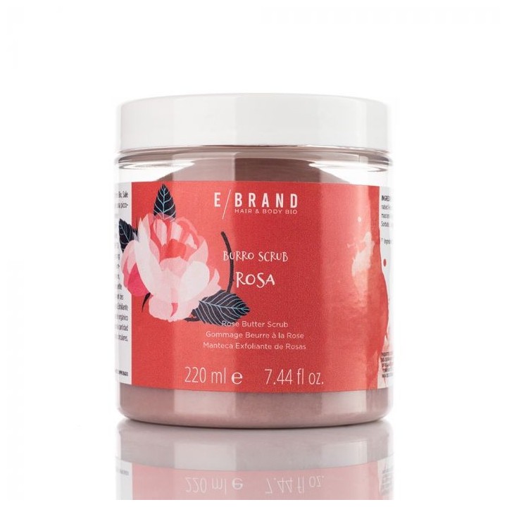 BURRO SCRUB CORPO EBRAND HAIR & BODY - alla Rosa - 220ml